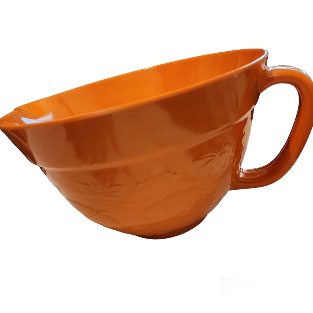 Pumpkin Floral Print Melamine Batter Bowl 4qt Harvest Market Square